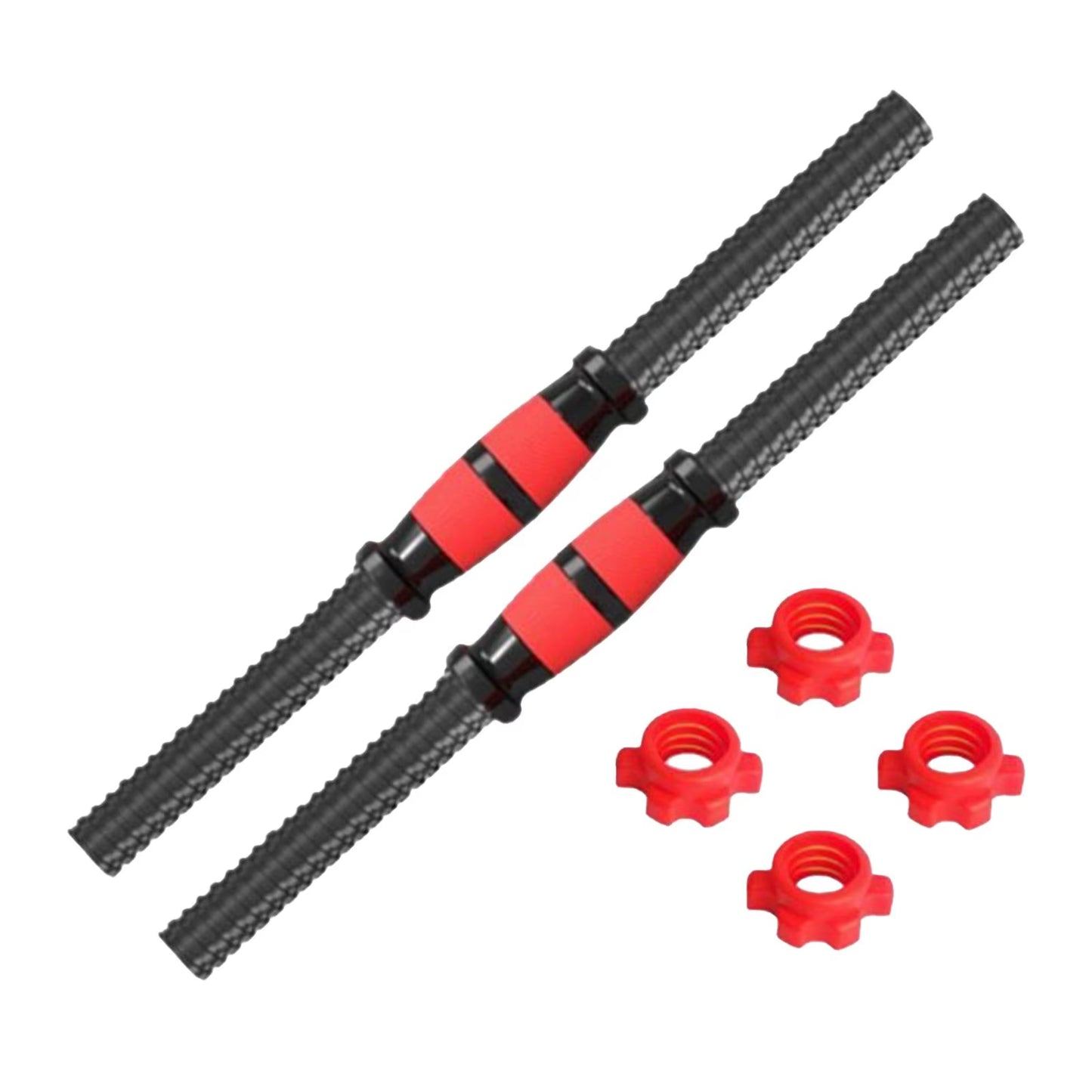 2Pcs Dumbbell Bars Dumbellsweights Set Comfortable Steel Sturdy Barbell Bar With