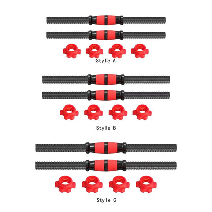 2Pcs Dumbbell Bars Dumbellsweights Set Comfortable Steel Sturdy Barbell Bar With