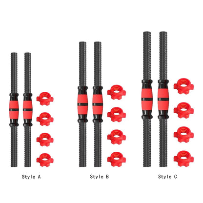 2Pcs Dumbbell Bars Dumbellsweights Set Comfortable Steel Sturdy Barbell Bar With
